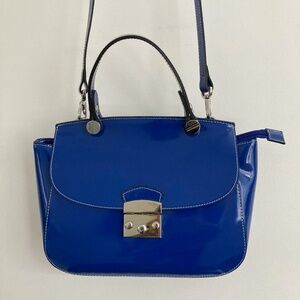 Pulicati Italian blue patent leather purse